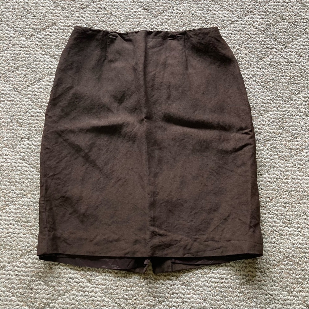 5/$15 Dana Buchman Dark Brown Pencil Skirt 12